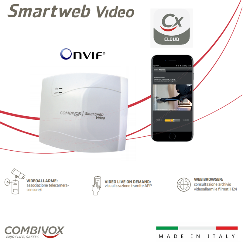 11.989 SMARTWEB VIDEO integra fino a 8 telecamere IP ONVIF